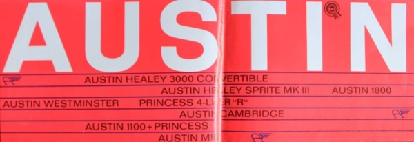 Austin Modelprogram 1965 Carbrochure (1509)